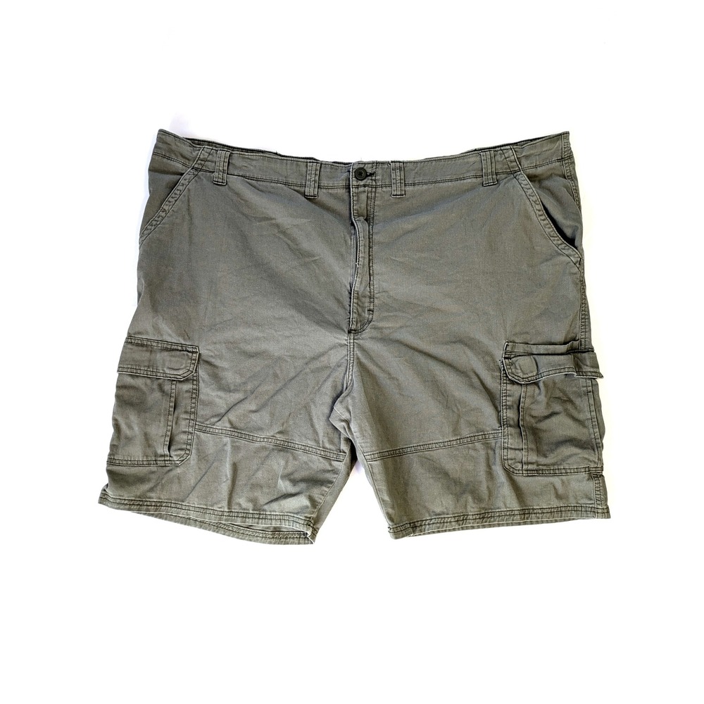 Wrangler Authentics Mens Gray Cargo Shorts Utility Cotton Twill Size 54 *fits 53